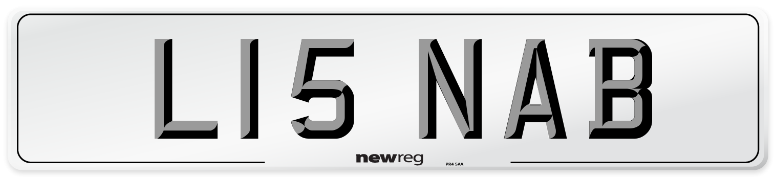 L15 NAB Number Plate from New Reg
